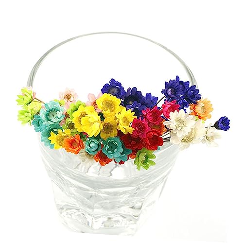 Flores Mini Margarita Secas Amarillas x100 para Decoración miniatura 6