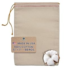 5x7 Inch (Pack of 50) - Orange Drawstring