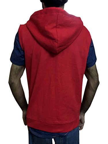 Peter Sleeveless Red Hoodie2