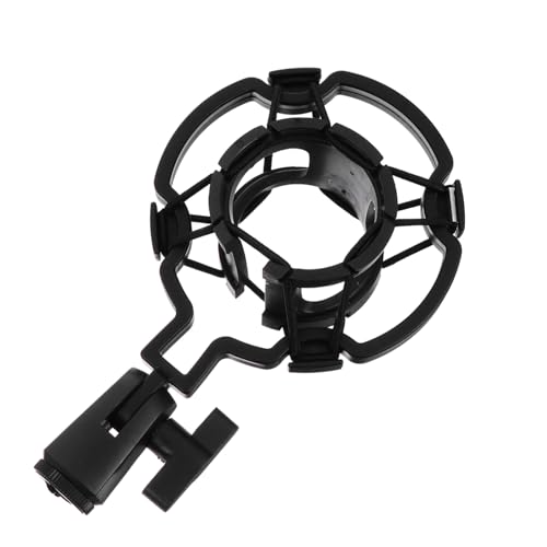 Zerodeko Soporte de Micrófono con Clip de Suspensión Antivibración de Plástico Negro Montaje para Micrófonos de Condensador para Estudio de Grabación
