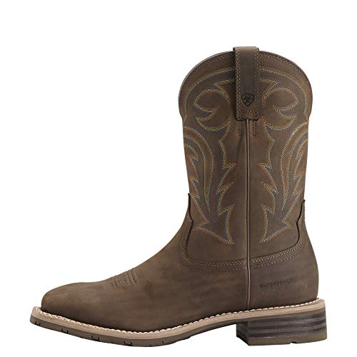 ARIAT ARIAT BMVY9 Mens Hybrid Rancher Waterproof Western Boot Oily Distressed Brown 11 Wide