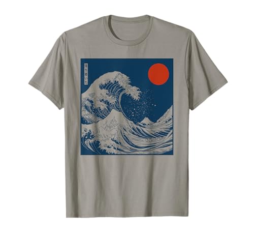 La Gran Ola Kanagawa Japonés Estética Hokusai Art Camiseta