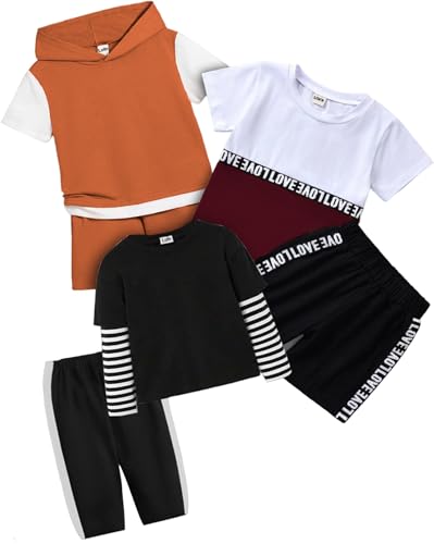 Image of Cotton Clothing Sets for Baby Boys & Baby Girls Kids Clothes for boys kids clothes for girls Printed Kids Clothing Sets (KDST72OG-KDST29MR-KDST3BL1)