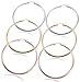 Besteel 3-4 Pairs Stainless Steel Mens Womens Hypoallergenic Large Hoop Earrings Sets for Women 40-60mm