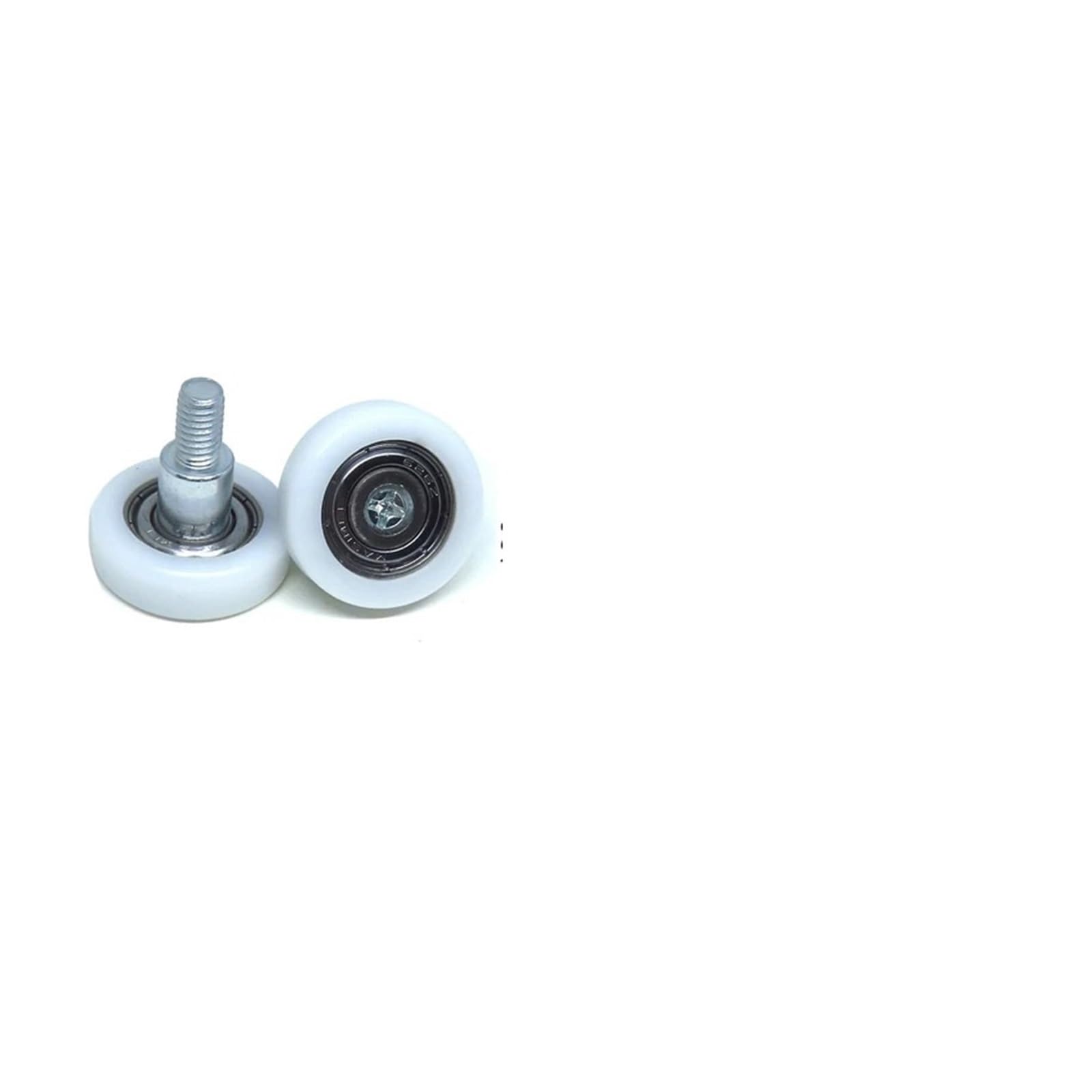 HCVYQMMJ 2 Pieces 8x30x7mm Plastic Bearings with M6 Screws BS60830-7C1L8M6 30mm Diameter POM Bolt Roller Nylon Flat Guide Pulley(BS62626-8C9L10M6)