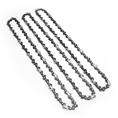 3Pcs 14 Inch Semi Chisel Chainsaw Chain for Stihl MS170 MS180, Chainsaw Chain Replacement 3/8" LP Pitch 0.050" Gauge 50 Drive Links (14inch chain*3)
