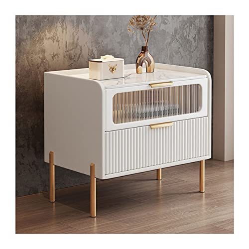 �i�C�g�X�^���h ���_���ȃi�C�g�X�^���h �x�b�h�T�C�h�e�[�u���A���b�N�X���u�J�E���^�[�g�b�v�K���X���A2�i���[�X�y�[�X�t��(L45xD38xH50cm)