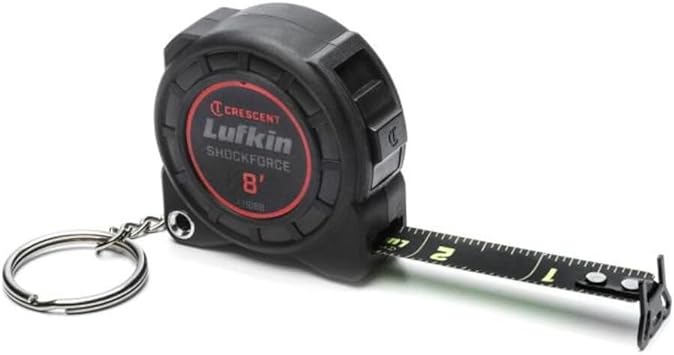 Lufkin - Tape,Keychain,Black Blade,1/2" X8 L1108B