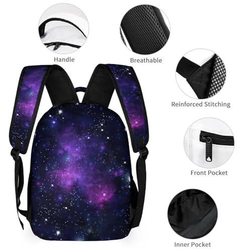 School Backpack Set for Girls Boys Kids Butterfly Galaxy Elementary Primary Middle Bookbag with Lunch Box Pencil Case Back to School Gifts(Letter T)3