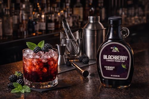 Image of Green Jay Gourmet Blackberry Syrup - 3 Ingredient Fruit Syrup - 2 x 8 Oz