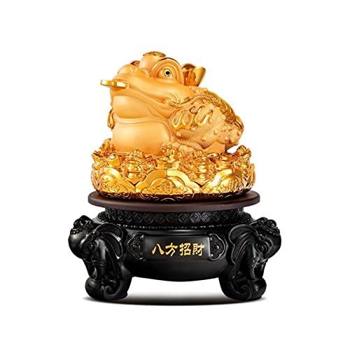 Crapaud doré porte-bonheur, le cadeau de décoration de bureau idéal pour vos proches