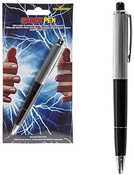 Other   Electric Shock Pen Funny Trick Fun Gadget April Fool Prank Gag Gadget for Fool's Day Surprise, Gags and Practical Joke, Novelty Office Supplies