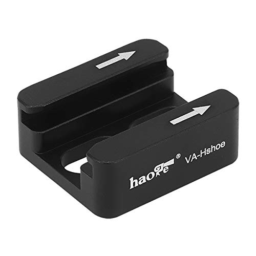 Adaptador de zapata fría Haoge con rosca de 1/4" para jaula de cámara