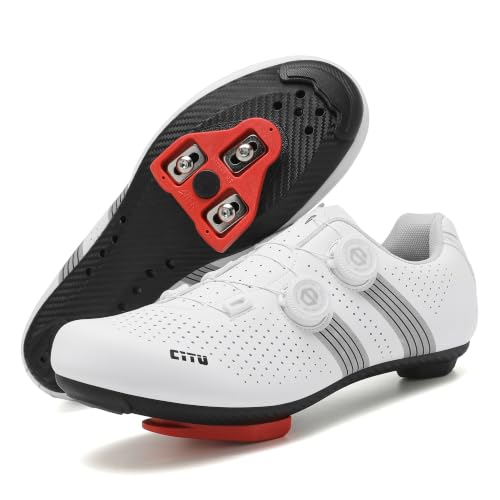 DUNPAI Wide Cycling Shoes Indoor Outdoor Road Bike Shoes for...