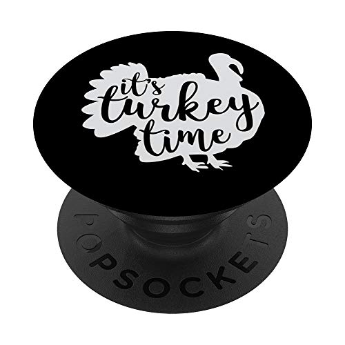 Cute It's Turkey Time Thanksgiving Holiday Feast PopSockets Agarre y Soporte para Teléfonos y Tabletas