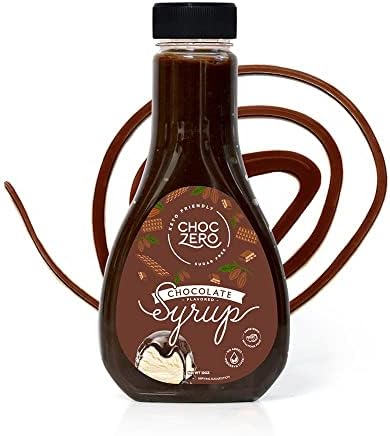 Keto Chocolate Syrup - Sugar Free Chocolate Sauce by ChocZero - Vegan - Zero Sugars (1 Squeeze Bottle, 12oz)