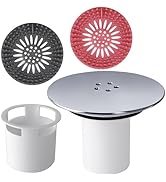 Shower Drain Cover, Shower Trap Cover Replacement 90mm / 115mm Shower Plughole Cover Plug Hair Tr...