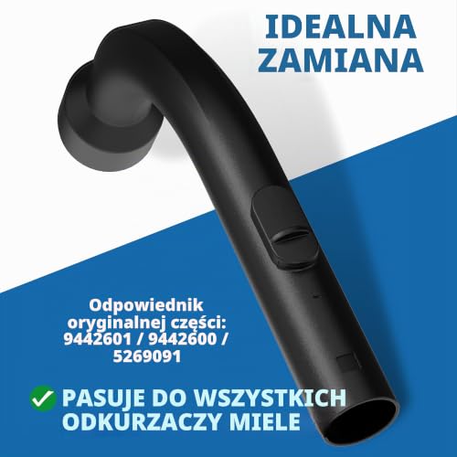 STONE REEF Komfortowa Rura Uchwytu Węża Ø 35 mm - Kompatybilna z Odkurzaczem Miele S8, S6, S5, S4, S2, S1, C1, C2, C3, H1 Complete, Compact, Classic, Swing, Seria S8000 - Części