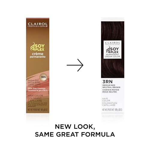 Image of Clairol Professional Permanent Cream Hair Color | 100% Gray Coverage | Blonde, Brown, Black, & Red-Violet Shades | Deep Conditioning & Fade Resistant Results