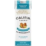 Califia Farms - Unsweetened Vanilla Almond Milk, 32 Oz, Dairy Free, Vegan, Plant Based, Keto, Shelf Stable, Vegan, Gluten Free, Non GMO, Sugar Free, High Calcium, Smoothie