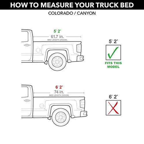 Retraxone Mx Retractable Truck Bed Tonneau Cover | 60454 | Fits 2015 - 2022 Chevy/Gmc Colorado/Canyon 5' 3" Bed (62.7") #TOP1