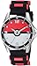 Pokemon Stainless Steel Quartz Watch with Rubber Strap, Black, 17 (Model: POK9007
