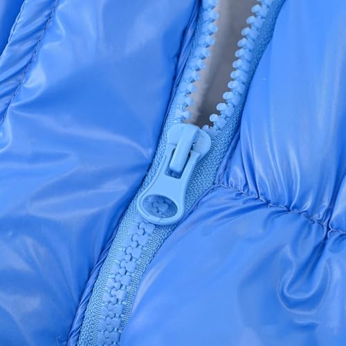 Image of Teen Kids Leather Puffer Jackets Winter Waterproof Fleece Lined Down Coats Boys Girls Padded Warm Quilted Outwear