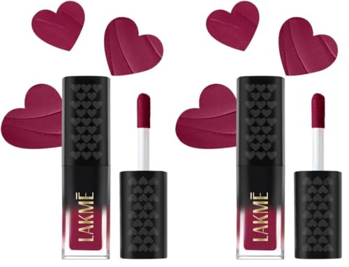 Image of Lakme Xtraordin-Airy Lip Mousse, Velvet Matte Finish, with air-light texture, enriched with cocoa butter for nourished & moisturised lips, Liquid Lipstick - Mauve Mischief (1.8g) (Pack of 2)
