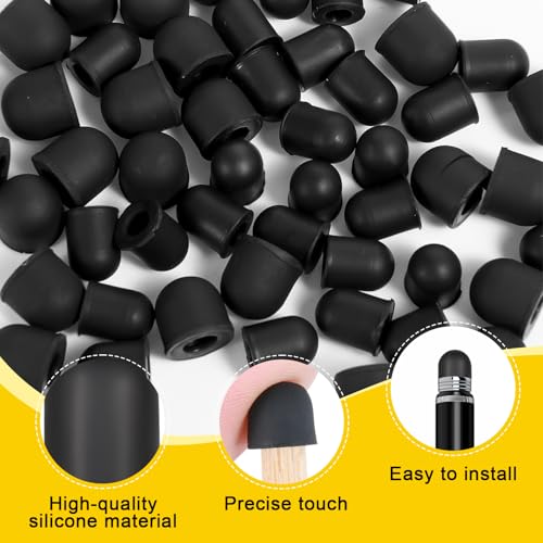 40Pcs Stylus Tips Replacement,Ymapinc Tips for Stylus Pens Replacement Universal Pen Tip Soft Silicone Nibs, (0.19'' & 0.27''), No Scratches on Touch Screens