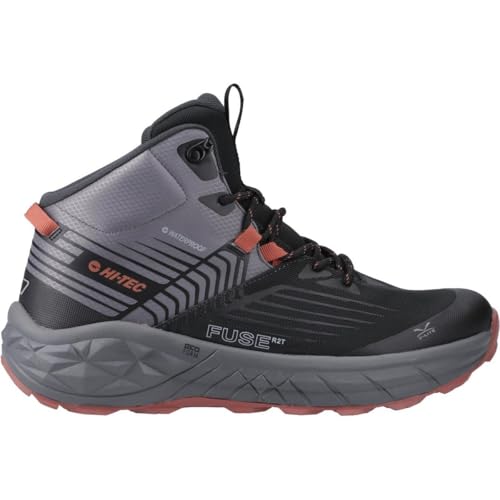 Hi-Tec, Fuse Trail Mid Hombre, Phantom Castlerock-Arcilla horneada, 45 EU