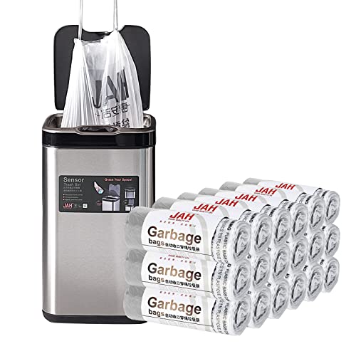 Elpheco 2.5 Gallon Trash Bags │ 15 Liters Drawstring Garbage Bags │ Small Trash Bags For Bathroom Office Living Room Use │ Suitable For 1.5-4 Gallon Trash Can │ 18"×20" │ 180 Count / 18 Rolls │ A #TOP6