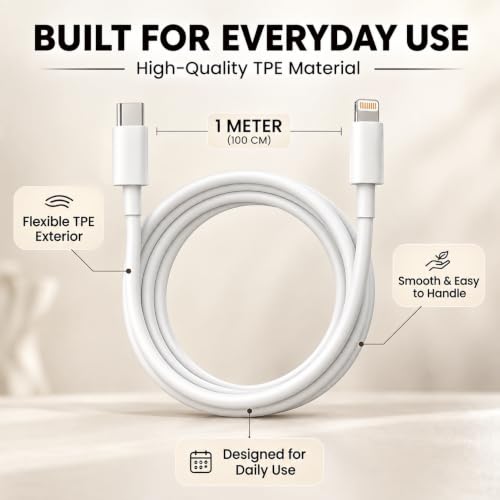 Image of Novobit MFi 27W Lightning Charging Cable Compatible for Apple 1yr Warranty