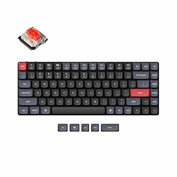 Keychron K3 Pro QMK/VIA Wireless Custom Mechanical Keyboard-Black-Non Swappble-RGB Backlight (Red Switch)