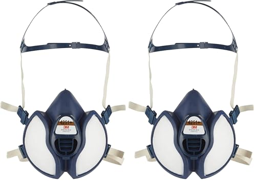 Image of 3M Maintenance Free Half Mask 4251+, Reusable Respirator, FFA1P2 R D Filters, Multicoloured, One Size