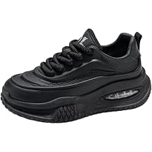 Chunky Sneakers for Man, Men's Fashion Sneakers - Durable, Platform, high-top Casual Shoes Durable Thick Sole Lace-Up Casual Shoes for Outdoor & Everyday Wear