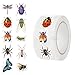 500Pcs Insect Stickers,1 Inch Reward Stickers in 10 Patterns,Cartoon Decal Rolls Self Adhesive Seals Water Bottle Scrapbook (Insect)