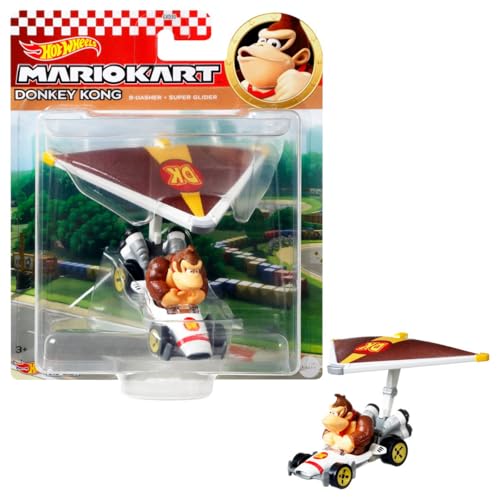 Hot Wheels Bundle 4 Autos Mario Kart Mario Luigi Peach DK miniatura 2