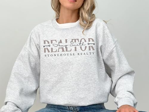 Custom Realtor Sweatshirt, Personalized Real Estate Agent Crewneck, Realtor Hoodie, Real Estate Gift, Closing Gift for Realtors, Cute Realtor Sweater, Real Estate Agent Apparel, Realtor Merch3