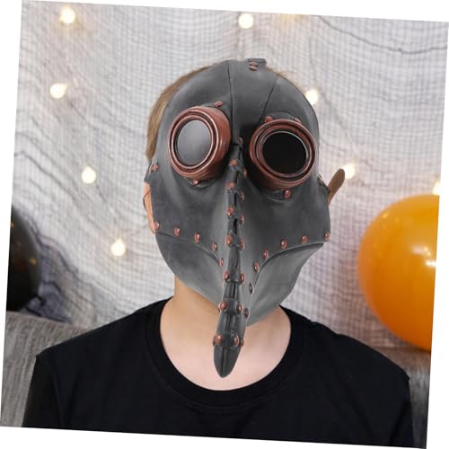 ibasenice Pu Leather Decorative Beak Mask for Halloween Boys and Girls Skeleton Mask Party Supplies Fun - Image 3