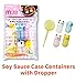OTSUMAMI TOKYO Bento Box Accessories 4 Kinds Set, Super Cute Mini Container, Kawaii Decoration Sheets, Soy Sauce Case Container with Dropper, Japanese 4 Lunch Box Decor Set