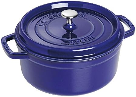 STAUB Cast Iron Roaster/Cocotte, Round, 24 cm, 3.8 L, Cherry Red