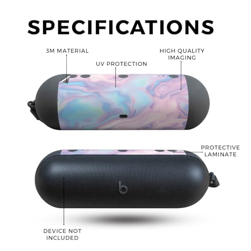 Image of Speaker Skin Compatible with Beats Pill (2024) - Pastel Wave - Premium 3M Vinyl Protective Wrap Decal Cover - Easy to Apply | Crafted in The USA by MightySkins