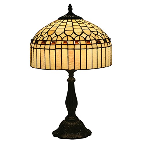 Lampe de bureau Tiffany en vitrail vintage, luminaire d'exception 12"