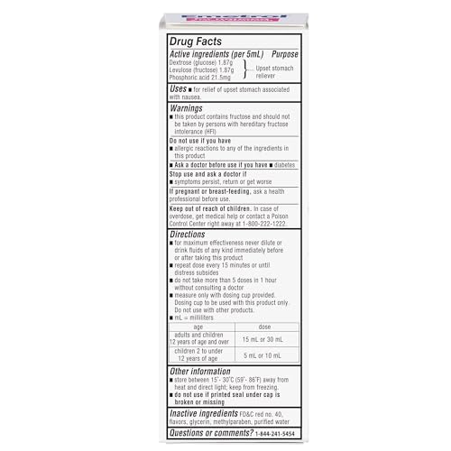 Emetrol for Nausea & Upset Stomach, Cherry Flavor Liquid, 4oz. Per Bottle - Thumbnail 6