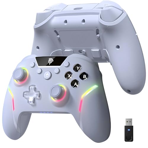 EasySMX X20 マルチプラットフォーム ゲーム コントローラー Switch/PC/モバイルデバイス トリガーロックを搭載 ホール効果センサー搭載 5段階に調整可能なバイブレーション 取り外し可能なホールスティック