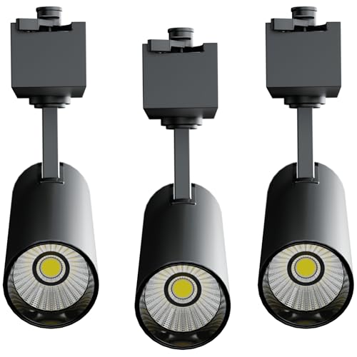 Image of Nortek Della+ 30W LED Track Light, Surface & Spot Light for Ceiling, Track Rail Included, Cylinder Focus Light for Living Room, Showroom, Gym, Modern Ceiling Lighting,Cool White Pack of 3