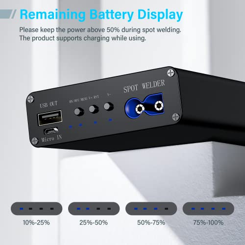 Spot Welder With Clear Lcd Screen, Faiuot Upgraded 10000Mah Portable 30 Gear Adjustable Spot Welder Machine, Spot Welding Equipment Energy Storage For Diy Battery #TOP3