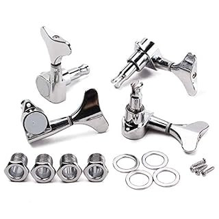 Alnicov Lot de 4 chevilles de réglage de qualité Chromé Scellé pour 4 cordes Guitare basse 2L 2R - Les Beatles, Paul McCartney, John Lennon, RIngo Starr, George Harrison Alnicov Lot de 4 chevilles de réglage de qualité Chromé Scellé pour 4 cordes Guitare basse 2L 2R – Image 2