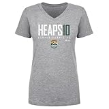 500 LEVEL Lindsey Heaps Denver Summit FC Elite Women's V-Neck T-Shirt (Heather Gray, XX-Large)