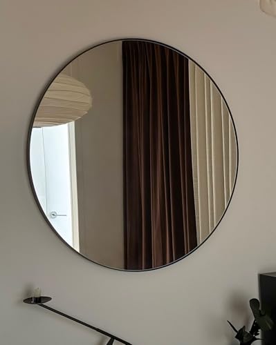 Image of hdglass Round Mirror Cabinet with Storage Shelf | Bathroom Wall Mounted Mirror with Hidden Cabinet Organizer | Modern Wall Mounted Mirror for Bathroom (Cabinet)